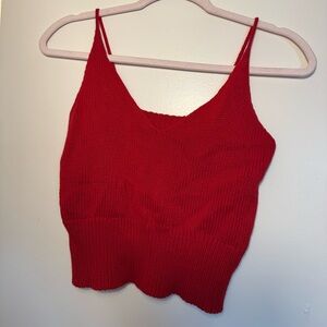 Brandy Melville Red Knit Top